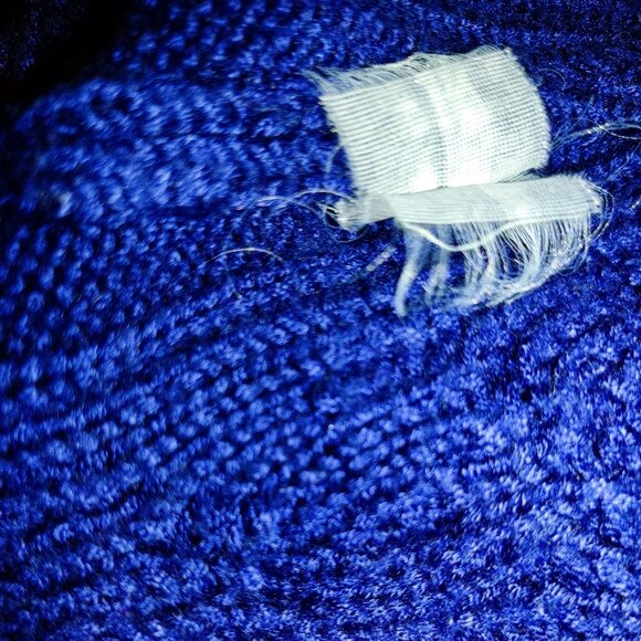 Blue cable knit sweater mini dress - Picture 13 of 14